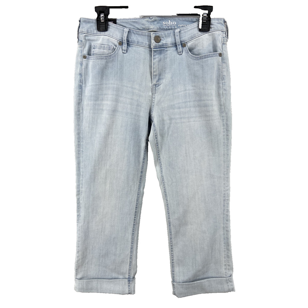 NWT New York & Company Soho Jeans Size 6 Curvy Crop Light Wash Pockets‎ Stretch